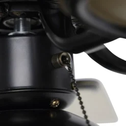 Plafondventilator zwart met beige 130cm met trekschakelaar - Mistral Magna