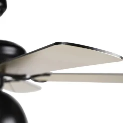 Plafondventilator zwart met beige 130cm met trekschakelaar - Mistral Magna