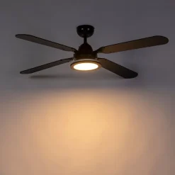 Plafondventilator zwart met afstandsbediening - Fanattic