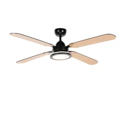 Plafondventilator zwart met afstandsbediening - Fanattic