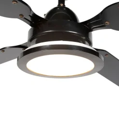 Plafondventilator zwart met afstandsbediening - Fanattic