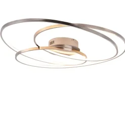 Plafonnière staal 80 cm incl. LED 3-staps dimbaar - Rowin