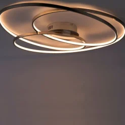 Plafonnière staal 80 cm incl. LED 3-staps dimbaar - Rowin