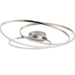 Plafonnière staal 80 cm incl. LED 3-staps dimbaar - Rowin