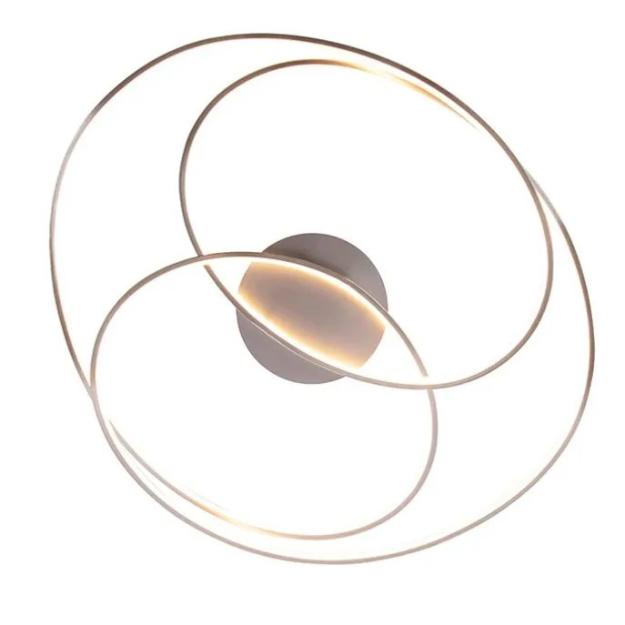 Plafonnière staal 80 cm incl. LED 3-staps dimbaar - Rowin