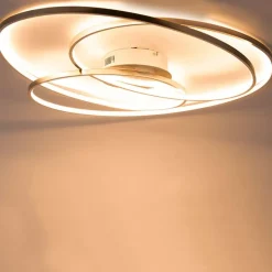 Plafonnière staal 80 cm incl. LED 3-staps dimbaar - Rowin