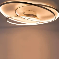 Plafonnière staal 80 cm incl. LED 3-staps dimbaar - Rowin