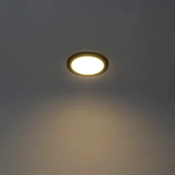 Plafonnière zwart 22,5 cm rond incl. LED 3-staps dimbaar - Steve