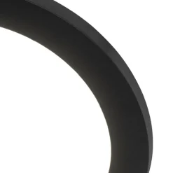 Plafonnière zwart 22,5 cm rond incl. LED 3-staps dimbaar - Steve