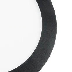 Plafonnière zwart 22,5 cm rond incl. LED 3-staps dimbaar - Steve