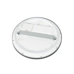 Plafonnière zwart 22,5 cm rond incl. LED 3-staps dimbaar - Steve