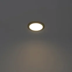 Plafonnière zwart 22,5 cm rond incl. LED 3-staps dimbaar - Steve