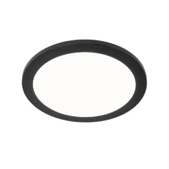 Plafonnière zwart 30cm incl. LED 3-staps dimbaar IP44 - Steve