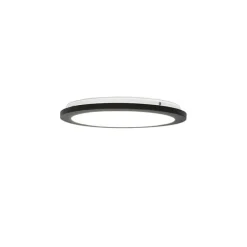 Plafonnière zwart 30cm incl. LED 3-staps dimbaar IP44 - Steve