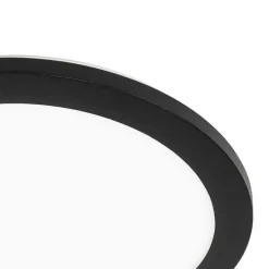 Plafonnière zwart 30cm incl. LED 3-staps dimbaar IP44 - Steve