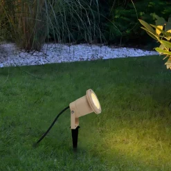 Prikspot beige GU10 50mm verstelbaar IP65 incl. snoer en stekker - Basic