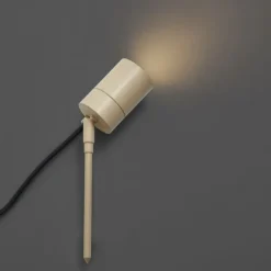Prikspot crème GU10 50mm verstelbaar IP44 incl. snoer en stekker - Solo