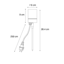 Prikspot donker groen verstelbaar IP44 - Solo