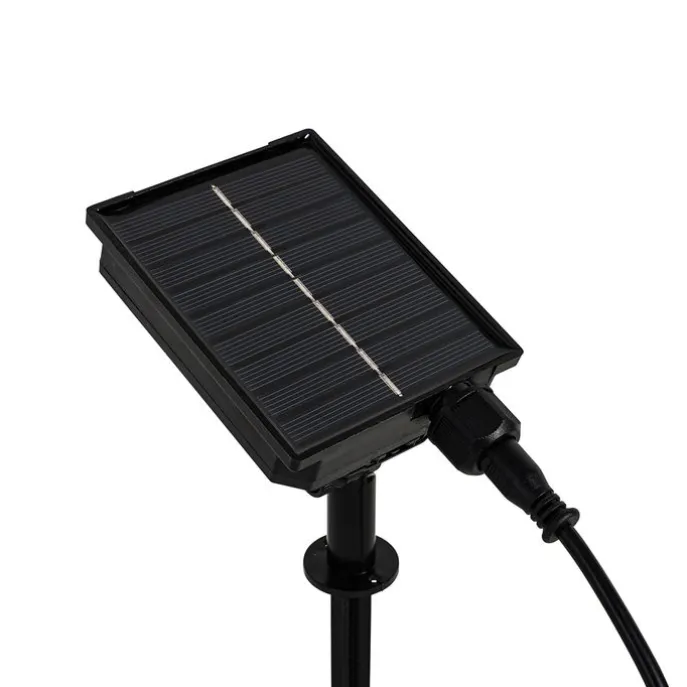 Prikspot zwart 60 cm incl. LED oplaadbaar en solar IP65 - Adalind