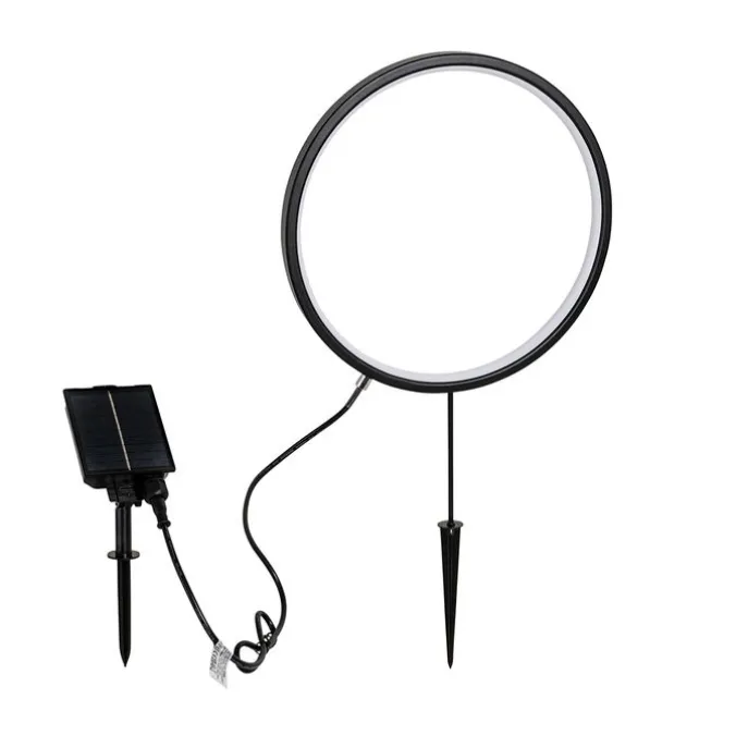 Prikspot zwart 60 cm incl. LED oplaadbaar en solar IP65 - Adalind