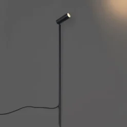 Prikspot zwart 80cm incl. LED verstelbaar IP65 incl. snoer en stekker - Carl