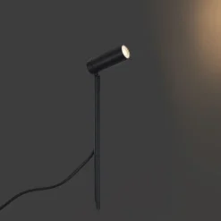 Prikspot zwart 40cm incl. LED verstelbaar IP65 incl. snoer en stekker - Carl