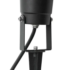 Prikspot zwart incl. LED verstelbaar IP65 met snoer en stekker - Basic