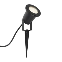 Prikspot zwart incl. LED verstelbaar IP65 met snoer en stekker - Basic