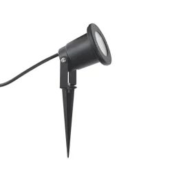 Prikspot zwart incl. LED verstelbaar IP65 met snoer en stekker - Basic