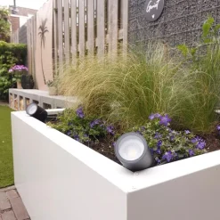 Prikspot zwart verstelbaar IP44 - Solo