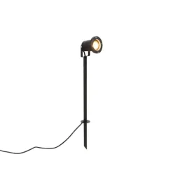 Prikspot zwart verstelbaar IP44 incl. snoer en stekker - Basic