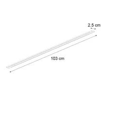 Rail zwart 100 cm 1-fase - Magnetic