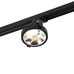 Railspot zwart voor 3-fase rail GU10 111cm - 3-Phase Expert