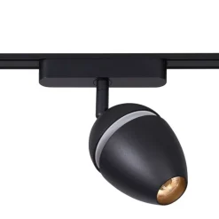 Railsysteem met 10 lampen zwart 1-fase - Magnetic Eggy Puk