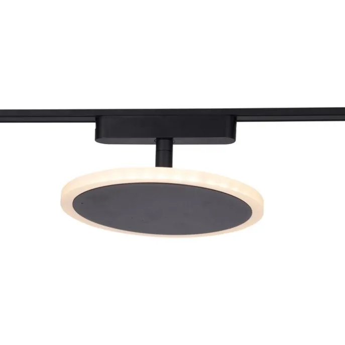 Railsysteem met 10 lampen zwart 1-fase - Magnetic Eggy Puk