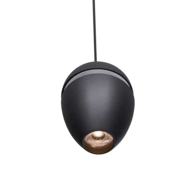 Railsysteem met 10 lampen zwart 1-fase - Magnetic Eggy Puk