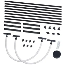 Railsysteem met 6 plafondlampen en 2 hanglampen zwart 1-fase - Magnetic Marra Tautau