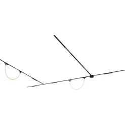 Railsysteem met 6 plafondlampen en 2 hanglampen zwart 1-fase - Magnetic Marra Tautau