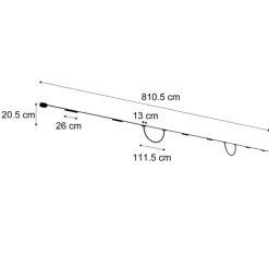 Railsysteem met 6 plafondlampen en 2 hanglampen zwart 1-fase - Magnetic Marra Tautau