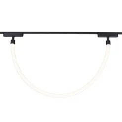 Railsysteem met 6 plafondlampen en 2 hanglampen zwart 1-fase - Magnetic Marra Tautau