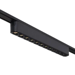 Railsysteem met 8 spots en 4 plafondlampen zwart 1-fase - Magnetic Gert Puntua