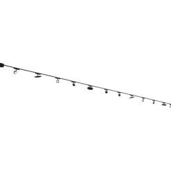 Railsysteem met 8 spots en 4 plafondlampen zwart 1-fase - Magnetic Lance Puk