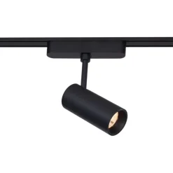 Railsysteem met 6 spots en 2 plafondlampen zwart 1-fase - Magnetic Gert Puntua