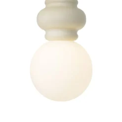 Retro hanglamp beige met mat glas 3-lichts - Fedde