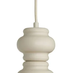 Retro hanglamp beige met mat glas 3-lichts - Fedde