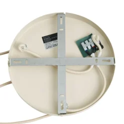 Retro hanglamp beige met mat glas 3-lichts - Fedde