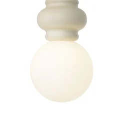 Retro hanglamp beige met mat glas - Fedde