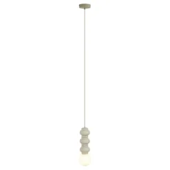 Retro hanglamp beige met mat glas - Fedde