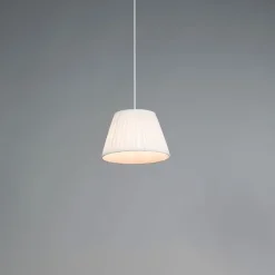 Retro hanglamp crème 25 cm - Plisse
