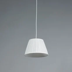 Retro hanglamp crème 25 cm - Plisse